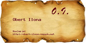 Obert Ilona névjegykártya